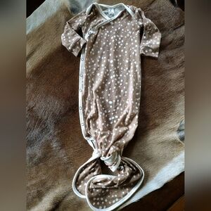 Fawn Newborn Copper Pearl Knotted Gown